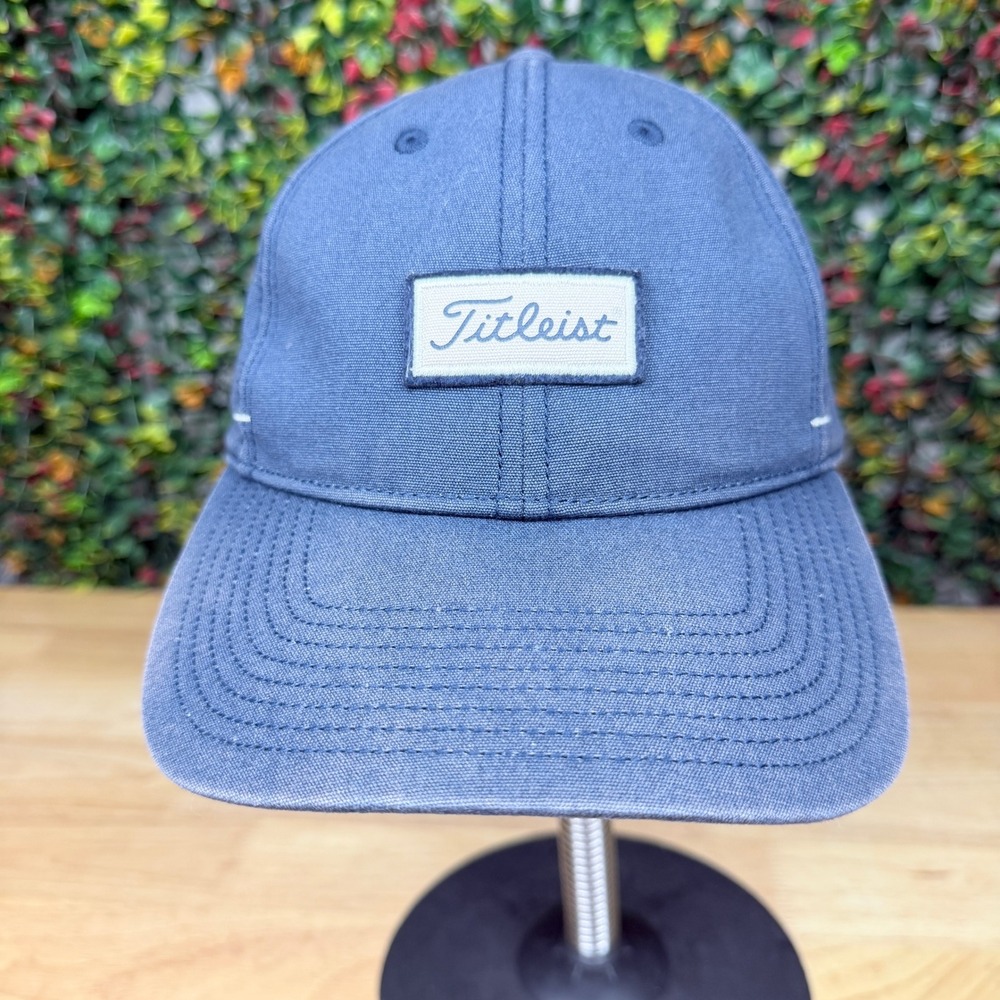 Titleist Charleston Garment Wash Hat Men Adjustable Blue Strapback Modern